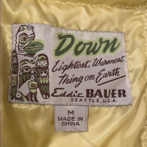 Vintage Eddie Bauer Seattle Down Snap Front Jacket - Picture 4 of 5
